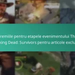 Premiile pentru etapele evenimentului The Walking Dead: Survivors pentru articole exclusive