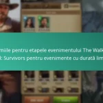 Premiile pentru etapele evenimentului The Walking Dead: Survivors pentru evenimente cu durată limitată