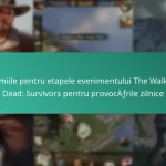 Premiile pentru etapele evenimentului The Walking Dead: Survivors pentru provocările zilnice