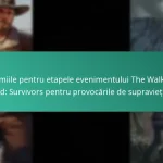 Premiile pentru etapele evenimentului The Walking Dead: Survivors pentru provocările de supraviețuire