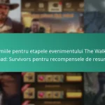 Premiile pentru etapele evenimentului The Walking Dead: Survivors pentru recompensele de resurse