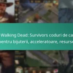 The Walking Dead: Survivors coduri de cadou pentru bijuterii, acceleratoare, resurse