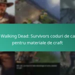 The Walking Dead: Survivors coduri de cadou pentru materiale de craft