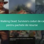 The Walking Dead: Survivors coduri de cadou pentru pachete de resurse